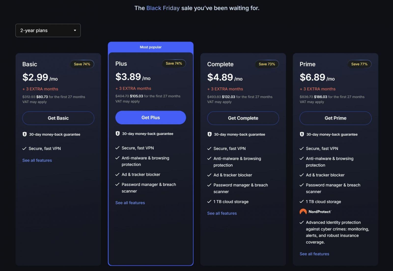 Σχέδια NordVPN